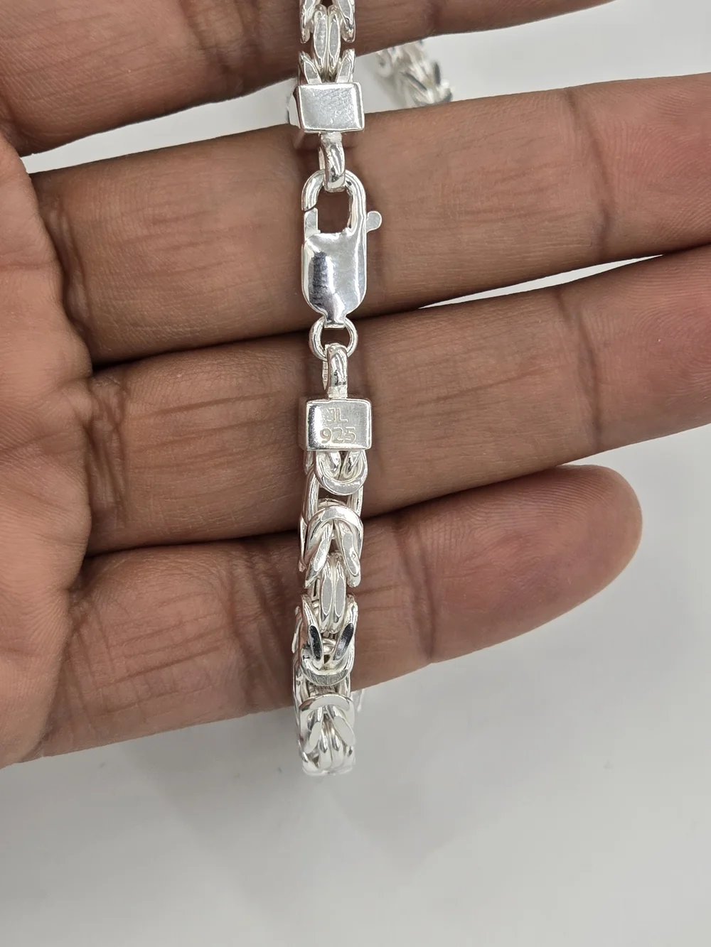 925 Sterling Silver Byzantine Chain 5.5 Mm 26 Inches